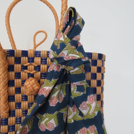 【10月5日(月)〜10月9日(金)発送】  Bag×Handkerchief［F］Gummy bag ' gingham ' (Size : S) _ Blueberry Pie