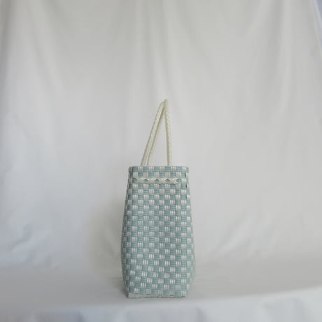 【8月24日(月)〜8月28日(金)発送】 Gummy Bag No.12 (Size: S) ' gingham ' _Dusty Blue Fizz