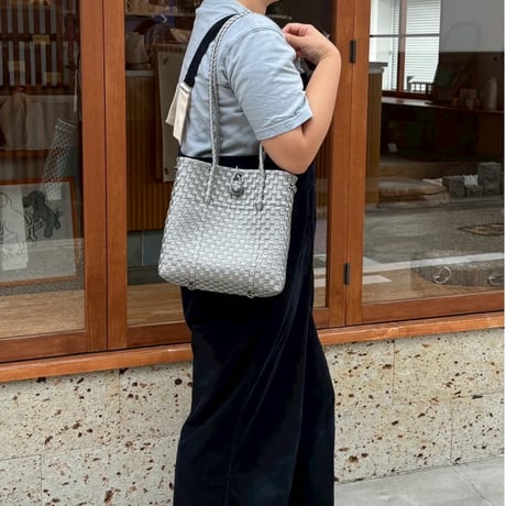【8月3日(月)〜8月7日(金)発送】  Gummy Bag Tali No.2  _Metallic Silver