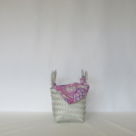 【10月19日(月)〜10月23日(金)発送】  Bag×Handkerchief［D］Mekearibag BOUQUET _Silver×Gomashio