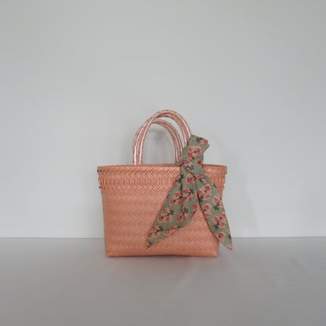 【10月13日(火)〜10月16日(金)発送】 Bag×Handkerchief［C］Mekearibag (Size : S) _Orange Sorbet