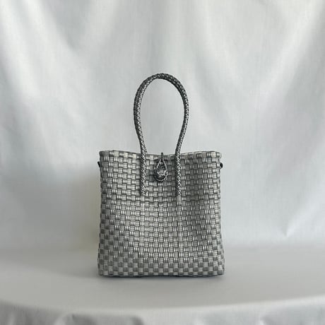 【8月10日(月)〜順次発送】 Gummy Bag No.11 (Size: S) ' gingham ' _Silver Obscura