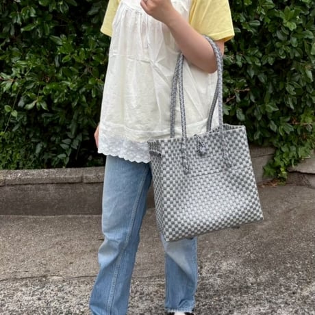 【8月24日(月)〜8月28日(金)発送】 Gummy Bag No.18 (Size: M) ' gingham ' _Silver Obscura
