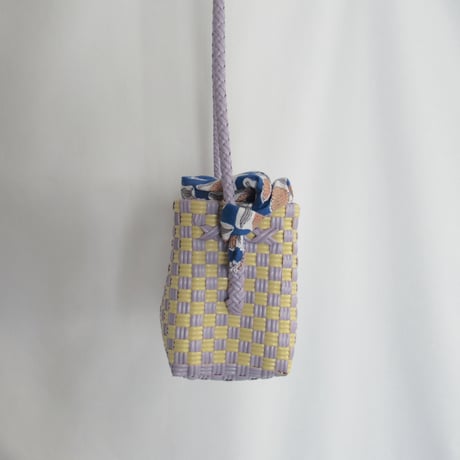 【7月6日(月)〜7月10日(金)発送】 Bag×Handkerchief［H］Hello bag ' gingham ' _ Earl Grey Milk Tea