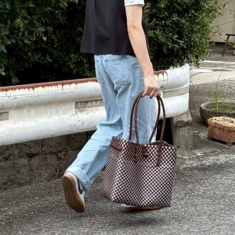 【7月13日(月)〜7月17日(金)発送】 Gummy Bag No.25 (Size: L) ' gingham ' _Urban Taupe