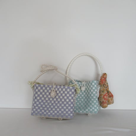 【10月13日(火)〜10月16日(金)発送】 Bag×Handkerchief［G］Hello bag ' gingham ' _Milky Purple Fizz