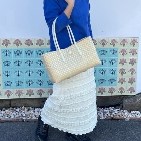 【10月13日(月)〜10月16日(金)発送】 BOSTON BAG No.31 'gingham' _ Custard Fizz