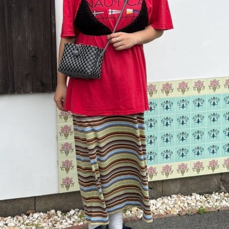 【9月7日(月)〜9月11日(金)発送】 Hello Bag No.8 ' gingham '_Chacoal Clay