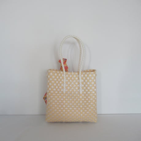 【9月28日(月)〜10月2日(金)発送】  Bag×Handkerchief［C］Gummy bag ' gingham ' (Size : S) _ Custard Fizz