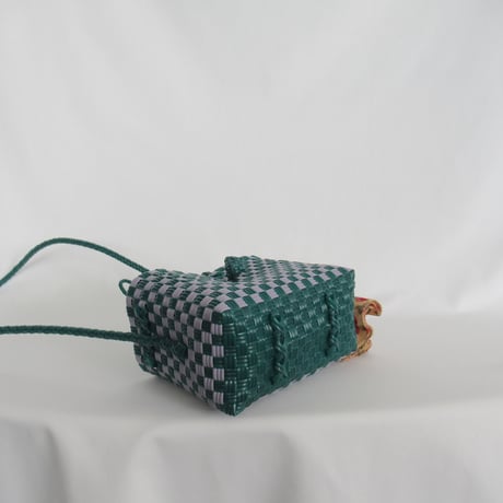【8月24日(月)〜8月28日(金)発送】 Bag×Handkerchief［I］Hello bag ' gingham ' _ Lotus Pond