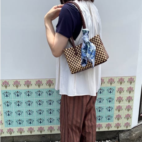 【7月27日(月)〜7月31日(金)発送】   Bag×Handkerchief［D］Panini 'gingham'_Hazelunt