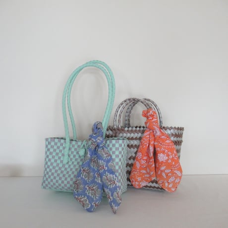 【9月28日(月)〜10月2日(金)発送】 Bag×Handkerchief［G］Panini 'gingham'_Orchid Dew
