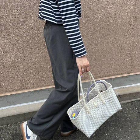 【10月19日(月)〜10月23日(金)発送】 BOSTON BAG No.23  'gingham' _Sugar