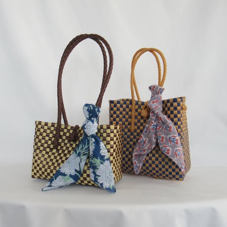 【7月27日(月)〜7月31日(金)発送】  Bag×Handkerchief［E］Gummy bag ' gingham ' (Size : S) _ Blueberry Pie