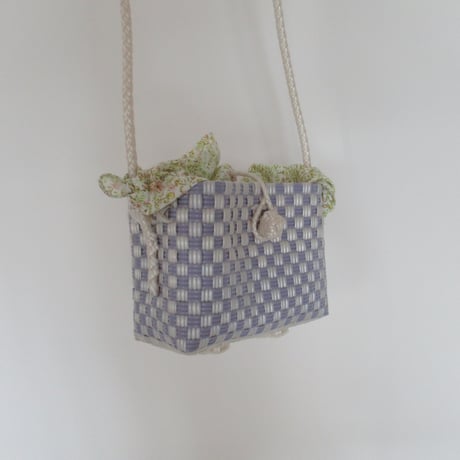 【10月13日(火)〜10月16日(金)発送】 Bag×Handkerchief［G］Hello bag ' gingham ' _Milky Purple Fizz