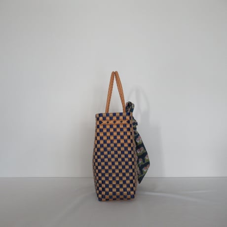 【10月5日(月)〜10月9日(金)発送】  Bag×Handkerchief［F］Gummy bag ' gingham ' (Size : S) _ Blueberry Pie
