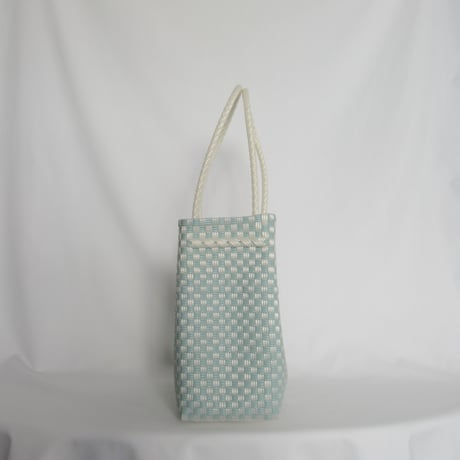 【8月24日(月)〜8月28日(金)発送】 Gummy Bag No.23 (Size: M) ' gingham ' _Dusty Blue Fizz