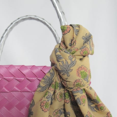 【7月6日(月)〜7月10日(金)発送】 Bag×Handkerchief［A］Mekearibag (Size : XS) _ Pink Mirage