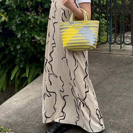 【8月24日(月)〜8月28日(金)発送】 Mekearibag No.14 (Size: S) _Yellow Silver (cross)