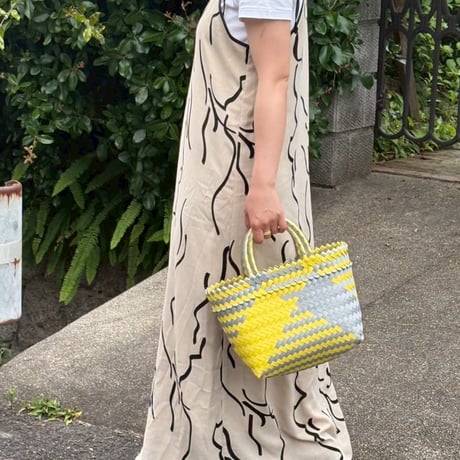 【8月24日(月)〜8月28日(金)発送】 Mekearibag No.14 (Size: S) _Yellow Silver (cross)