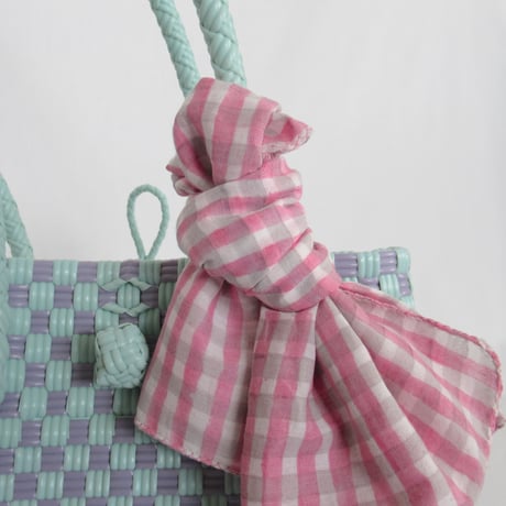 【8月31日(月)〜順次発送】 Bag×Handkerchief［H］Panini 'gingham'_Orchid Dew