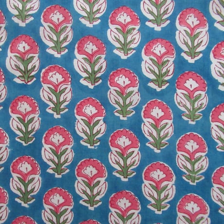 【9月28日(月)〜10月2日(金)発送】 Indian Cotton Handkerchief ［K] - BLUE71