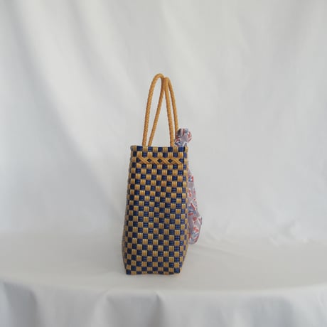 【7月27日(月)〜7月31日(金)発送】  Bag×Handkerchief［E］Gummy bag ' gingham ' (Size : S) _ Blueberry Pie