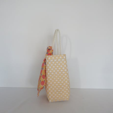 【9月28日(月)〜10月2日(金)発送】  Bag×Handkerchief［C］Gummy bag ' gingham ' (Size : S) _ Custard Fizz