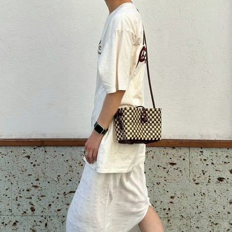 【7月27日(月)〜7月31日(金)発送】 Hello Bag No.10 ' gingham '_Hazelnut