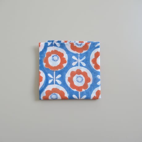 【7月27日(月)〜7月31日(金)発送】  Indian Cotton Handkerchief [J] - BLUE74