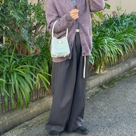 【10月26日(月)〜10月30日(金)発送】 BÉBÉ BAG No.15 ' gingham ' _ Dusty Blue Fizz