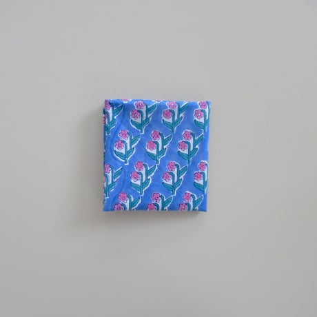 【8月17日(月)〜8月21日(金)発送】 Indian Cotton Handkerchief [J]-BLUE59