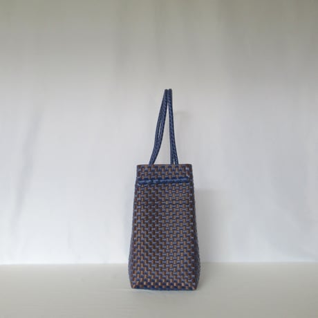 【11月2日(月)〜11月6日(金)発送】Gummy Bag No.504 (Size: L) ' gingham ' _Azzuro e Marrone
