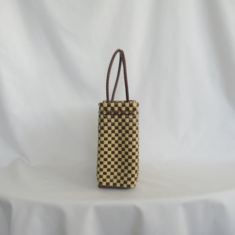 【7月27日(月)〜7月31日(金)発送】 Gummy Bag  No.10 (Size: S) ' gingham ' _Hazelnut