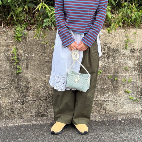 【10月26日(月)〜10月30日(金)発送】 Hello Bag No.20 ' gingham '_ Dusty Blue Fizz