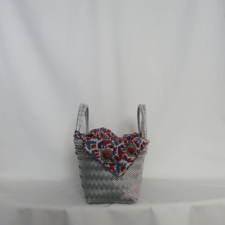 【8月10日(月)〜順次発送】 Bag×Handkerchief［H］Mekearibag BOUQUET (cross) _ Silver × yasashii Purple