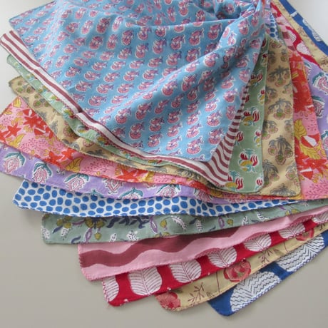 【8月24日(月)〜8月28日(金)発送】 Indian Cotton Handkerchief [I]-SAND79