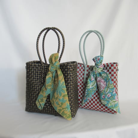 ★【9月7日(月)〜9月11日(金)発送】 Bag×Handkerchief［E］Gummy bag (Size : S) _Handsome Black Gold