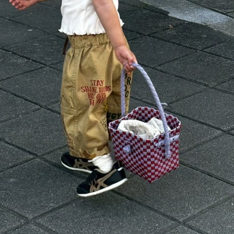 【10月19日(月)〜10月23日(金)発送】 BÉBÉ BAG No.17 ' gingham ' _Humid Cherry
