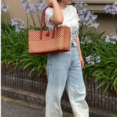 【7月21日(火)〜7月24日(金)発送】 BOSTON BAG No.14 'gingham' _ Apple Pie