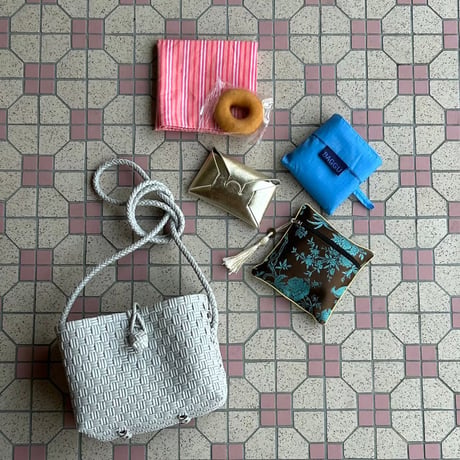 【8月17日(火)〜8月21日(金)発送】 Bag×Handkerchief［I］Hello bag _ Custard