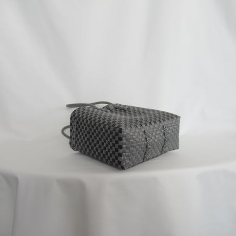 【8月24日(月)〜8月28日(金)発送】 Gummy Bag No.9 (Size: S) ' gingham ' _Charcoal Clay