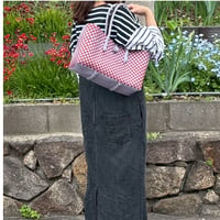 【9月14日(月)〜9月18日(金)発送】 BOSTON BAG No.21 'gingham' _ Humid cherry