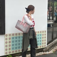 【9月14日(月)〜9月18日(金)発送】 BOSTON BAG No.19  'gingham' _ Guava