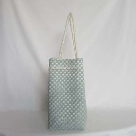 【8月24日(月)〜8月28日(金)発送】 Gummy Bag No.33 (Size: L) ' gingham ' _Dusty Blue Fizz