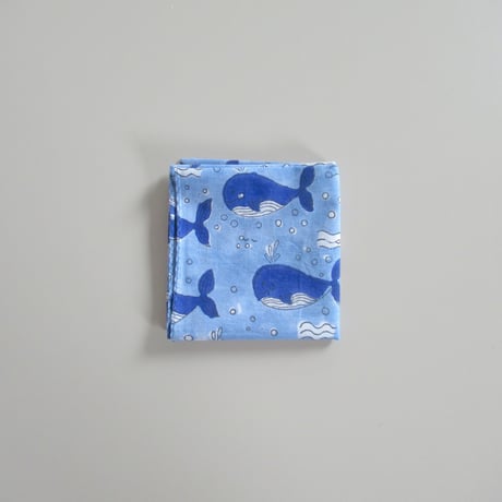 【7月6日(月)〜7月10日(金)発送】 Indian Cotton Handkerchief [H] - BLUE60