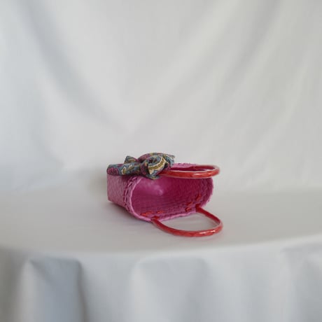 ★【9月7日(月)〜9月11日(金)発送】  Bag×Handkerchief［B］Mekearibag (Size : XS) _ Strawberry Bonbon