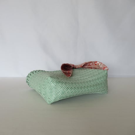 【10月26日(月)〜10月30日(金)発送】 Bag×Handkerchief［B］Mekearibag (Size : S) _Yasashii Green