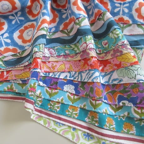 【7月27日(月)〜7月31日(金)発送】 Indian Cotton Handkerchief [D] - DG29