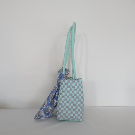 【9月28日(月)〜10月2日(金)発送】 Bag×Handkerchief［G］Panini 'gingham'_Orchid Dew